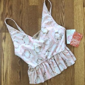 Kortni Jeane V neck XXL Kiwi Swim Top